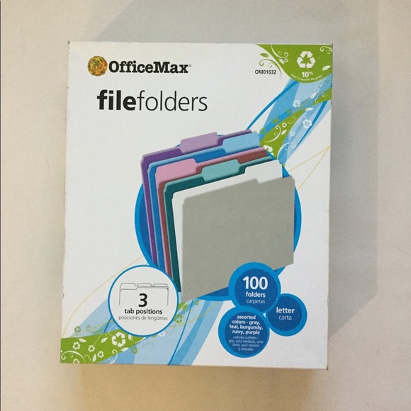 OfficeMax 100 File Folders NWOT ❤️ - Picture 5 of 5